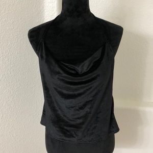 Re:named Velvet Cowl Backless Halter Top Size M